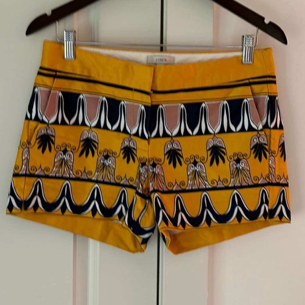 J Crew Gold Scroll Shorts Size 4